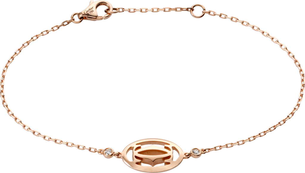 Logo Braceletpink Gold, Diamonds - Cartier Circle Bracelet (1024x582), Png Download