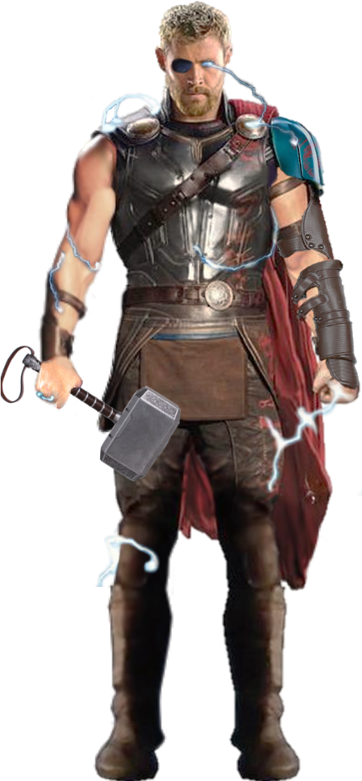Free Download Mjolnir Thor Ragnarok Clipart Chris Hemsworth - Thor Ragnarok Costume Mens (576x1121), Png Download