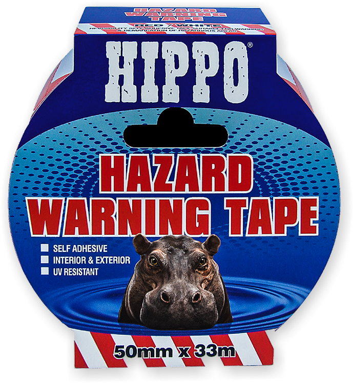 Hazard Warning Tape - Hippo Heavy Duty Silver Tape 50mm X 50m H18000 (756x758), Png Download