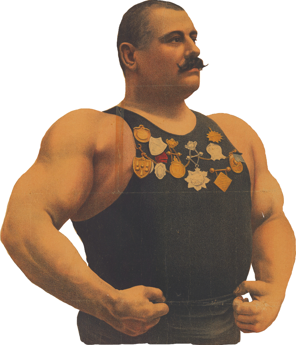 Strongman Sportsman Bodybuilder Man Strong Retro Vintag (1024x1193), Png Download