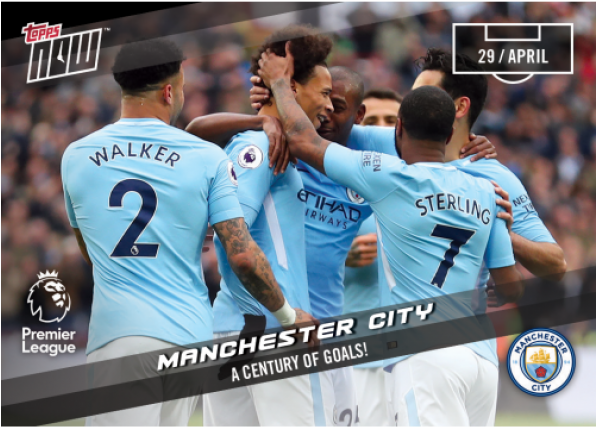 Manchester City Pl Topps Now® Card - West Ham Vs Manchester City 4 1 (595x595), Png Download