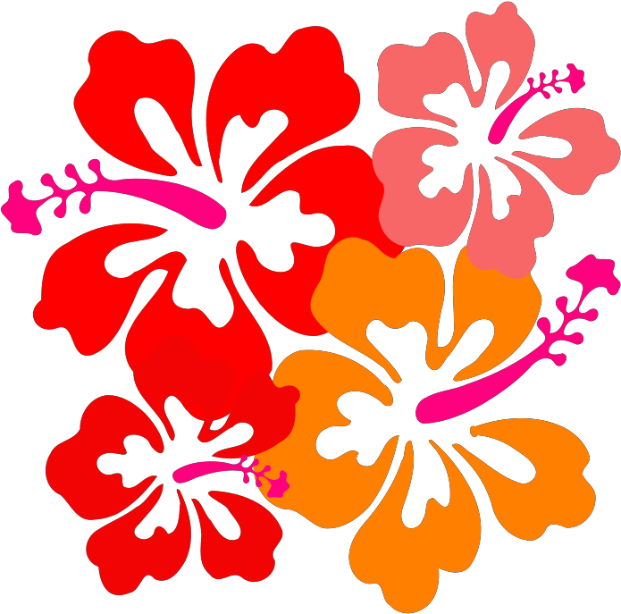 Free Download Hawaiian Flower Clip Art Clipart Cuisine - Hawaiian Clip Art Flowers (600x592), Png Download