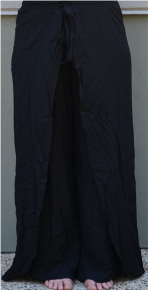 Black Pants With Skirt Front - Skirt (470x577), Png Download