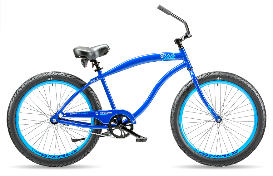 3" Fat Tire Mens Beach Cruiser Bike - Hyper Mens Beach Cruiser (907x588), Png Download