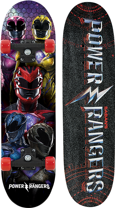 Skateboard Domestic - Power Rangers M02242 Skateboard (900x707), Png Download