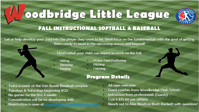 Fall Instructional Softball & Baseball - Little League Baseball (960x365), Png Download