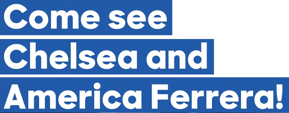 Come See Chelsea And America Ferrera - Circle (1144x446), Png Download