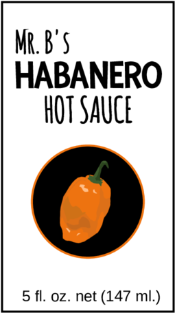 Simple Habanero Hot Sauce Labels - Habanero Sauce (300x500), Png Download
