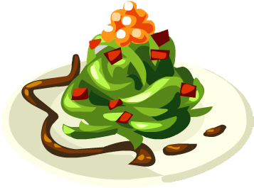 Seaweed Salad - Salad (356x356), Png Download