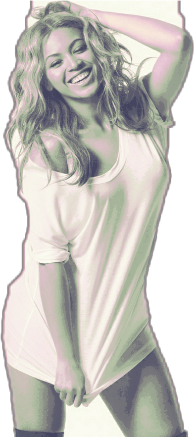 Remixed Sticker Beyonce Blackandwhite - Rihanna Et Beyonce Et Nicki Minaj (1024x1024), Png Download