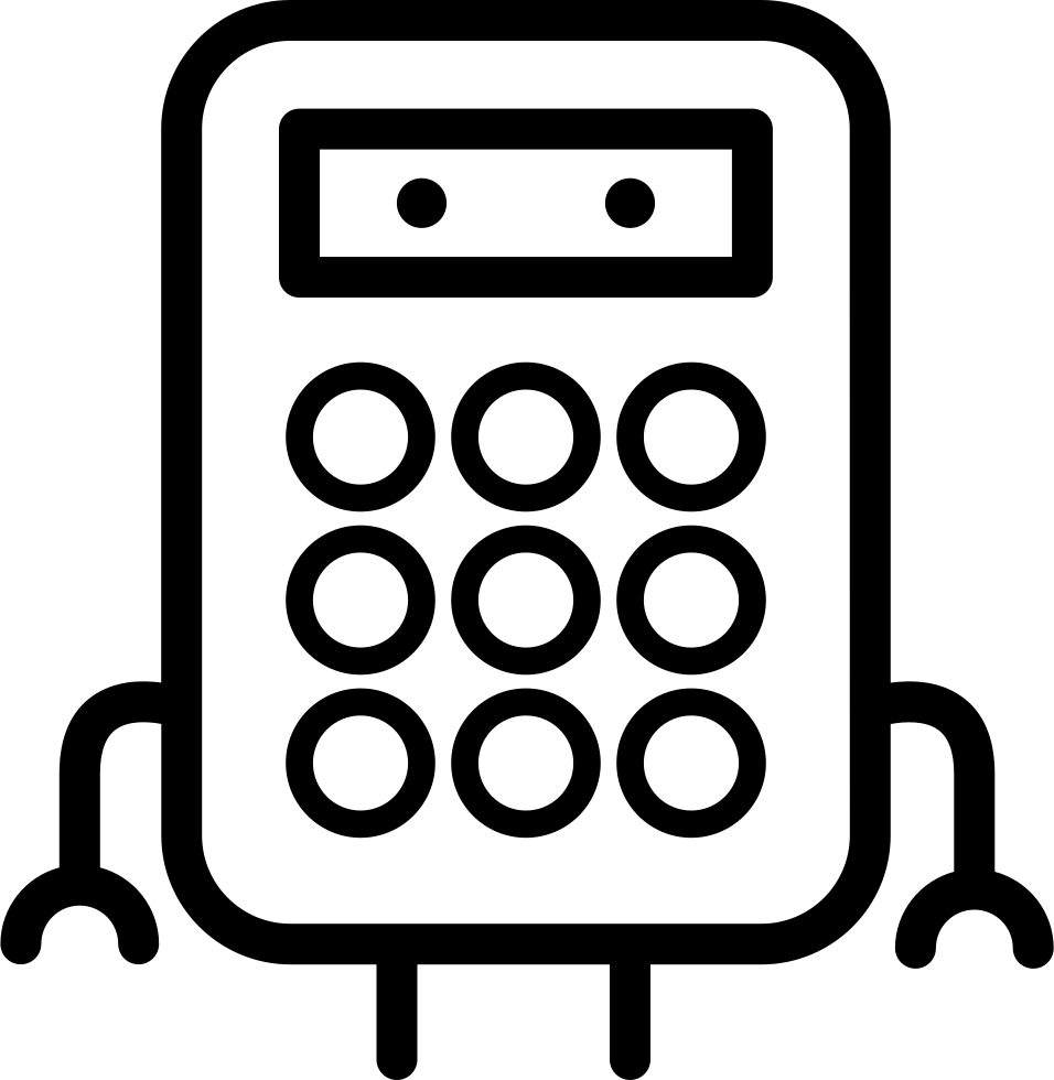 Cute Calculator With Eyes Arms And Legs Comments - Scalable Vector Graphics (956x980), Png Download