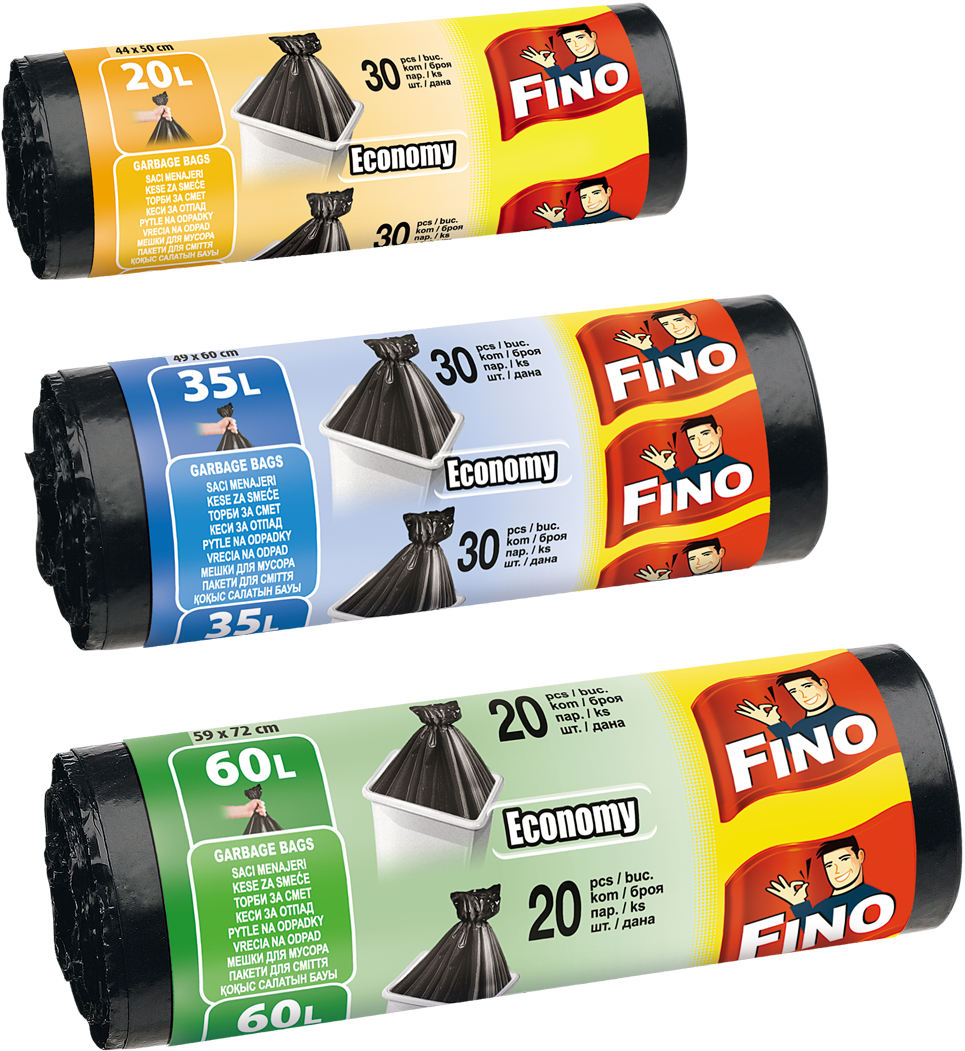 Economy Gb Range - Fino Garbage Bags (1129x1213), Png Download