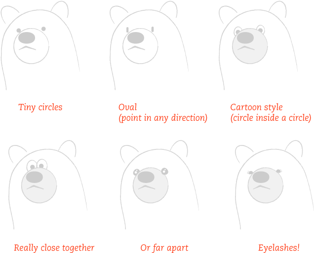 Below Are Easy Examples Of Eye Styles That Can Be Applied - Circle (658x530), Png Download