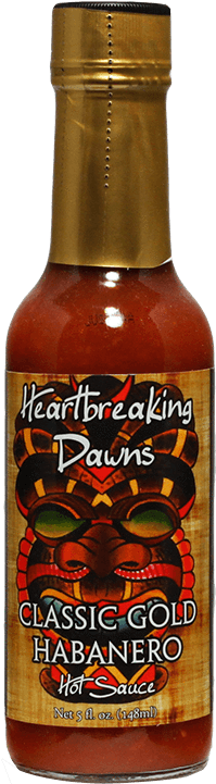 Classic Gold Habanero Hot Sauce 5oz - Heartbreaking Dawns Hot Sauce, Habanero, Classic Gold (440x770), Png Download
