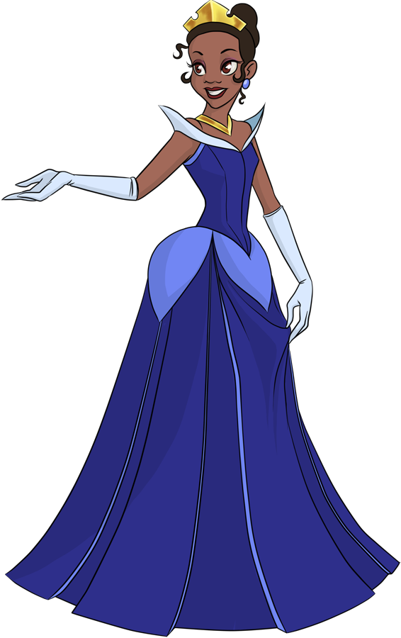 Tiana Clipart At Getdrawings - Disney Princess Tiana Blue Dress (566x900), Png Download