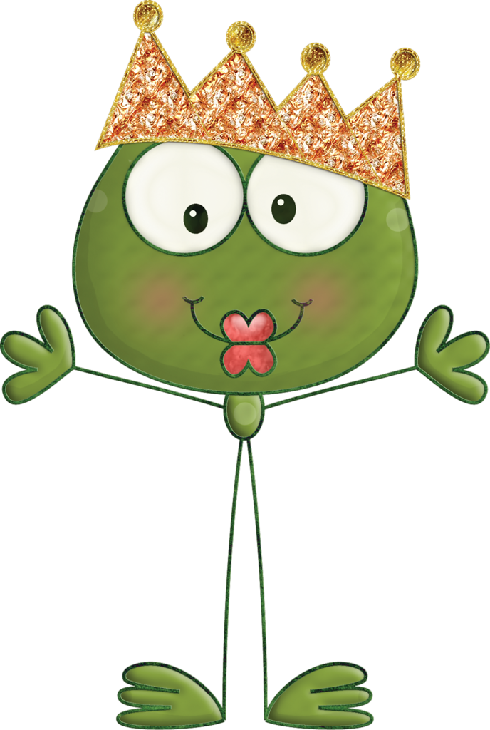 Frogs Clipart Princess Frog - Drawing (688x1024), Png Download