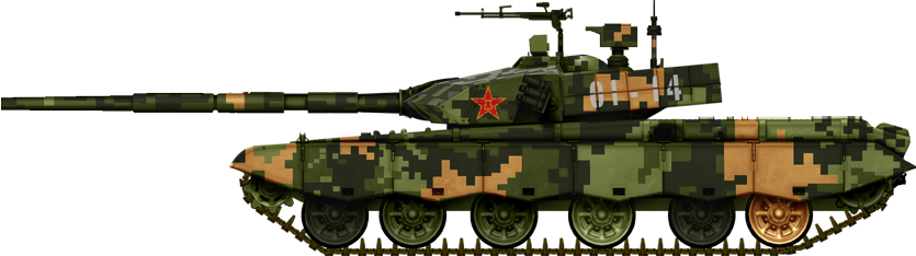 Type 99 Km, Late Version, As Shown In The Tian An Men - Tanks From Different Countries (835x234), Png Download