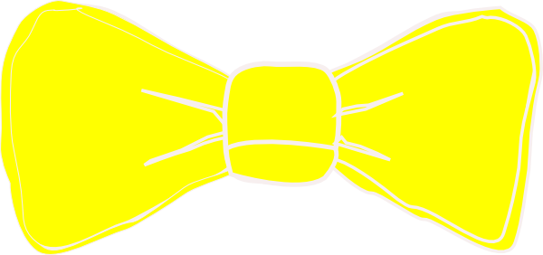Yellow Bow Clip Art (600x282), Png Download