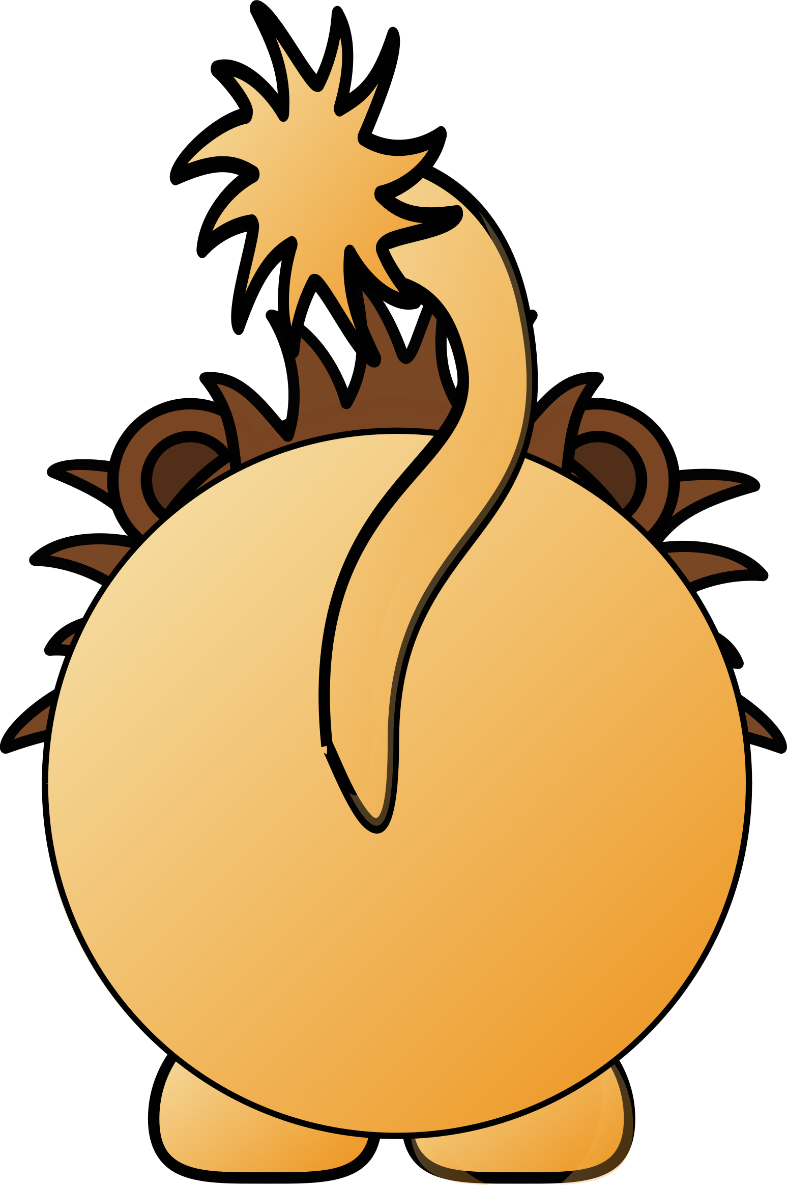 Basketball Injury Clipart - Lion Back Clipart (1547x2327), Png Download