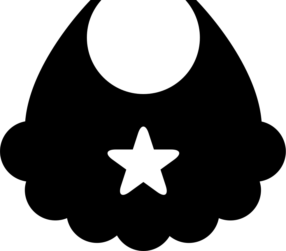 Female Baby Bib With A Little Star Comments - Bib (981x862), Png Download