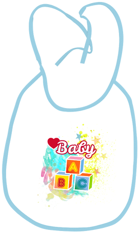 Sublimation Baby Bib With Color Ring And String- Blue - Infant (498x498), Png Download