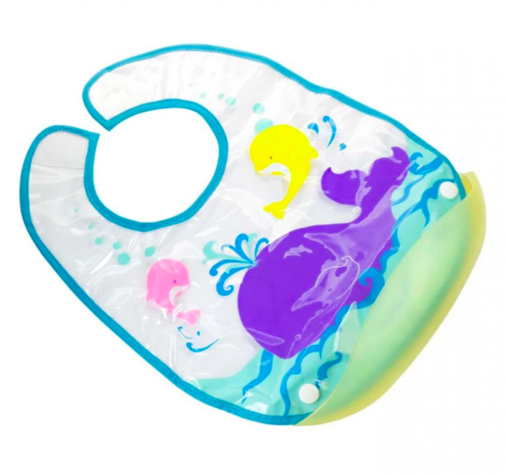 Kidsme Whale Baby Bib - Whale Baby Bib (1000x1231), Png Download