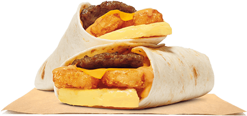 Breakfast Burrito Jr - Breakfast Burrito Jr Burger King (500x540), Png Download