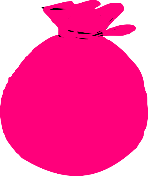 Pink Money Bag Clip Art - Money Bag Pink Clipart (504x598), Png Download