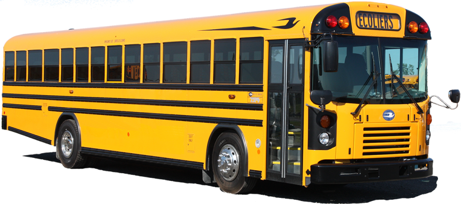 Blue Bird School Bus Tx4 - Autobus Blue Bird (899x398), Png Download