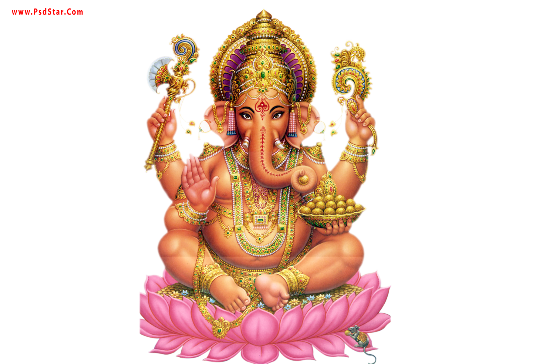 Lord Ganesha Png - Vinayaka Chaturthi 2017 Telugu (1800x1200), Png Download