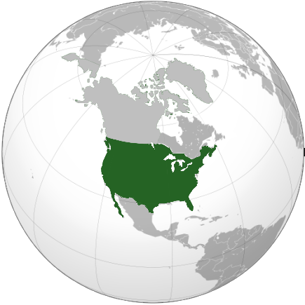 Usamap - North America (435x435), Png Download