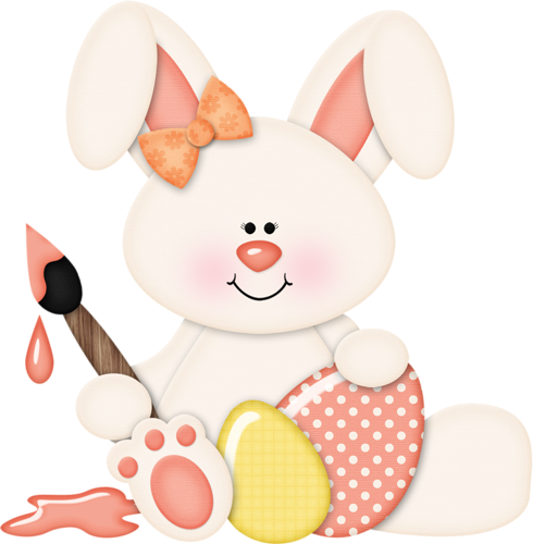 Happy Easter, Pascua, Conejos, Rabbit, Png, Fondo, - Conejos De Pascua Png (490x500), Png Download