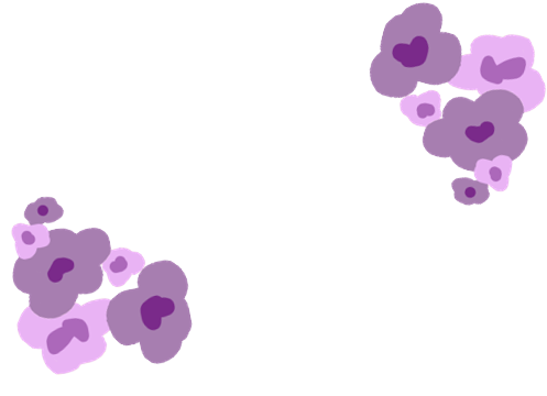 Purple Flowers - Illustration (551x372), Png Download