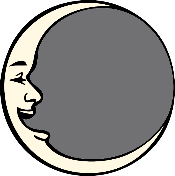 Clipart Illustration Of A Man - Man In The Moon Animated (600x602), Png Download