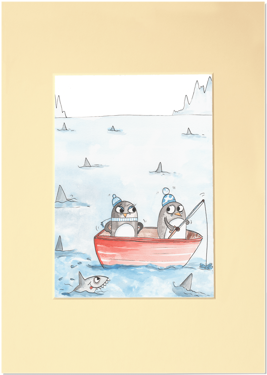 A Couple Of Penguins Mount - Canoe (1200x1200), Png Download