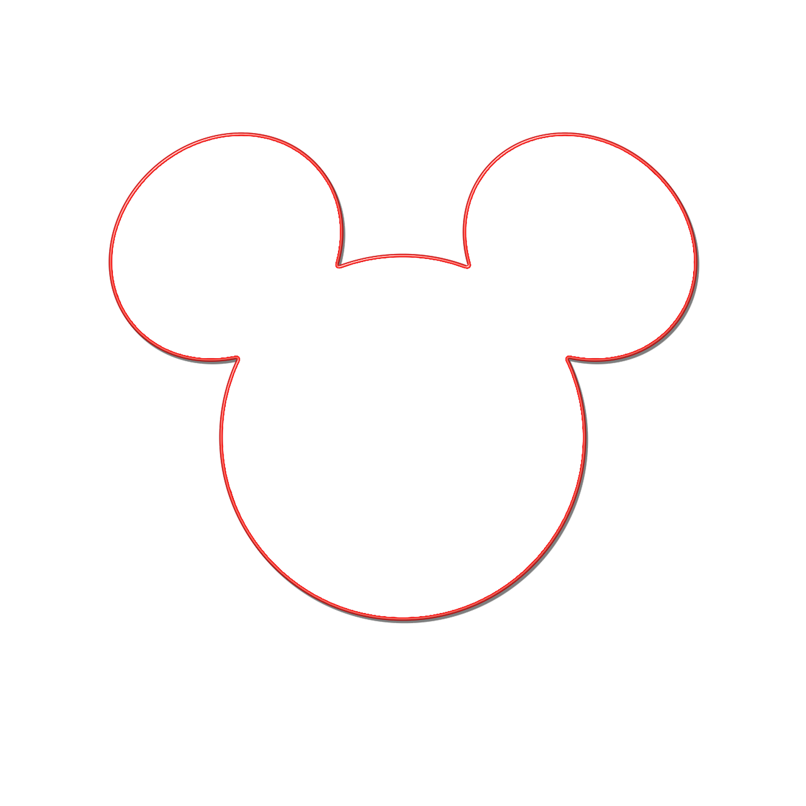 Minnie Mouse Silhouette Clip Art - Mickey Mouse Head Silhouette Png (1600x1600), Png Download