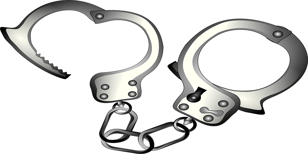 Handcuffs - Handcuffs Clip Art (1000x500), Png Download
