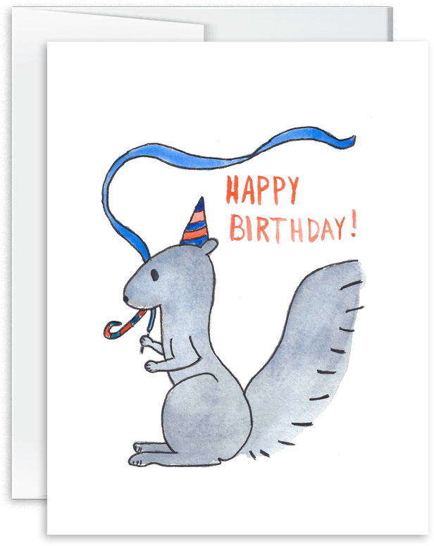 Happy Birthday Card [product Type] - Rat (1000x1000), Png Download