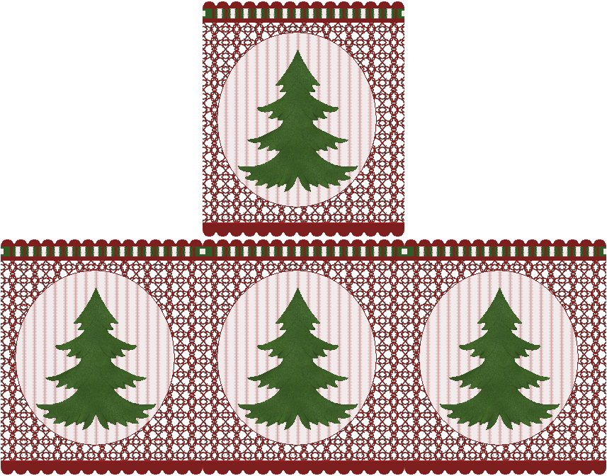 Christmas Lace Tree - Postage Stamp (857x672), Png Download