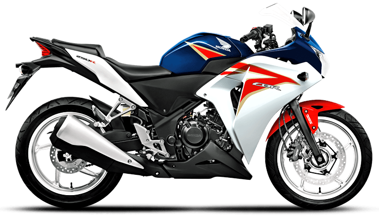 Blue White Red Honda Motorcycle - 2012 Honda Cbr (763x435), Png Download