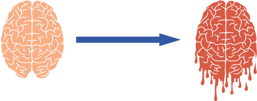 Brain Destruction From Cocaine Psychosis - Brain (600x219), Png Download