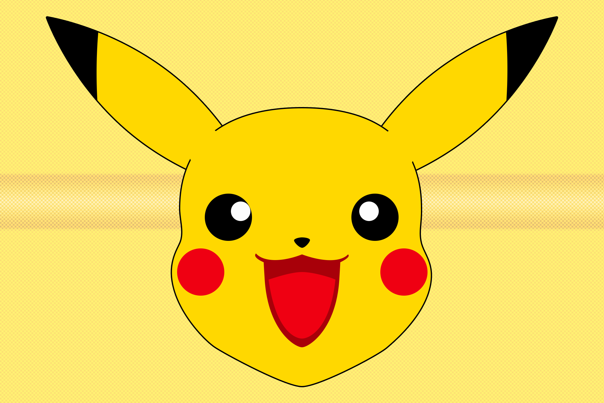 Pikachu Cut Out Face Mask Png - Pikachu Face Cut Out (1920x1280), Png Download