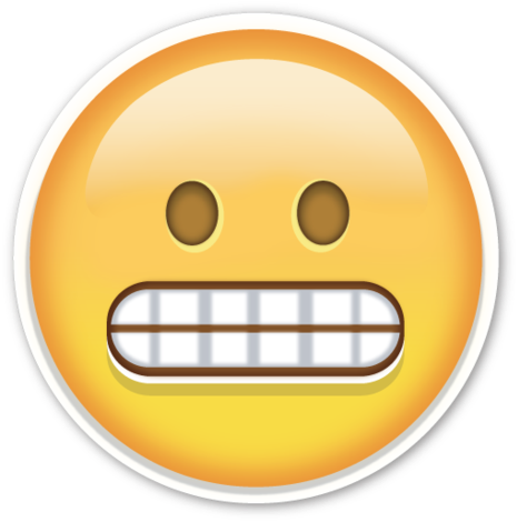 Smiley Png - Grimacing Face Emoji Png (479x480), Png Download