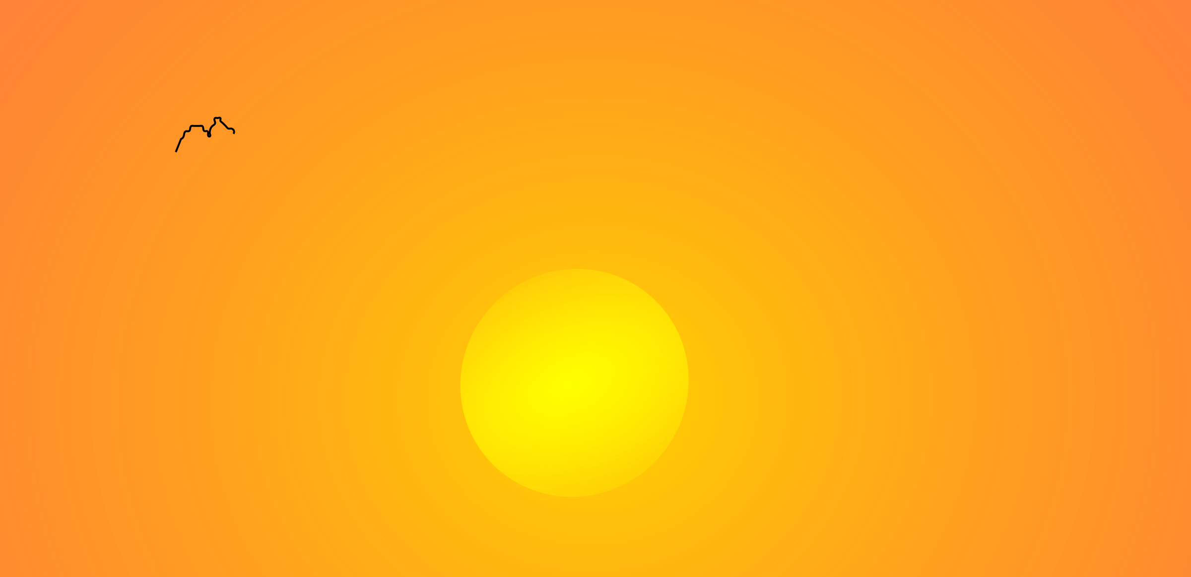 This Free Icons Png Design Of Sunset (2400x1163), Png Download