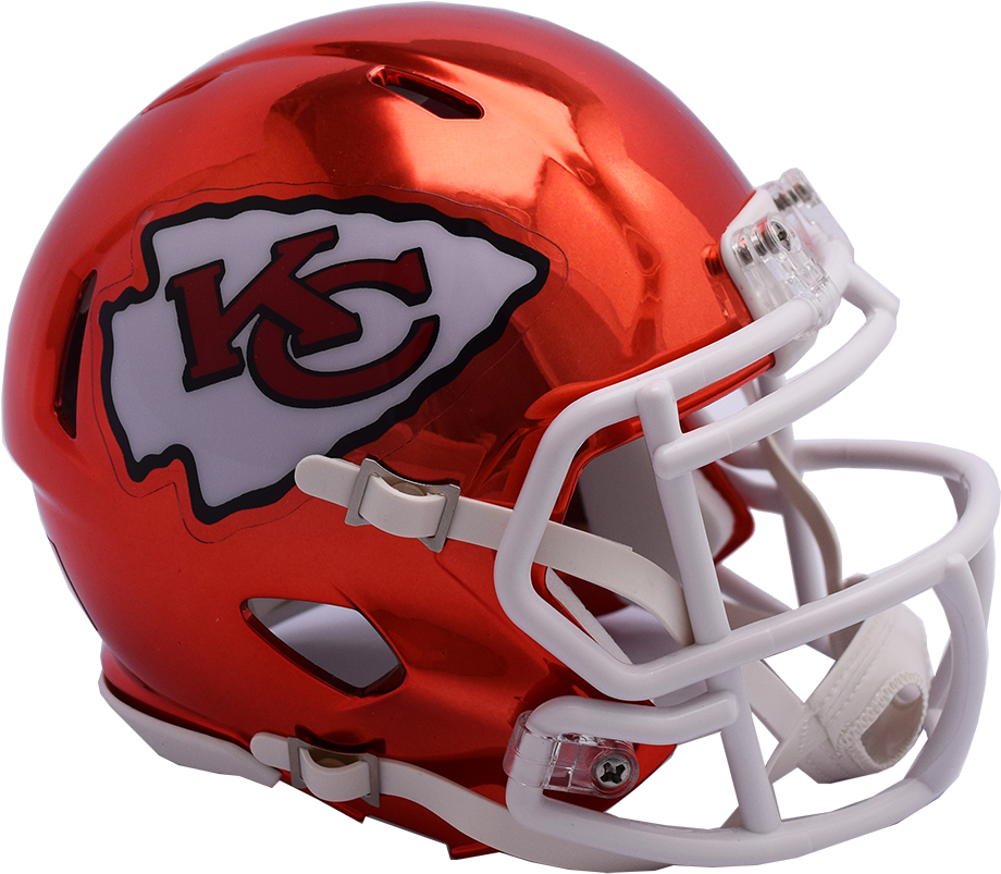 Kansas City Chiefs Chrome Riddell Speed Replica Full - Kansas City Chiefs Helmet (1000x875), Png Download
