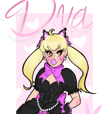 D - Va Girl - Cartoon (400x400), Png Download