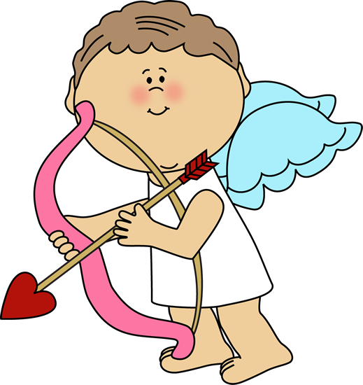 Valentine's Day Cupid Clip Art - Valentine Clip Art (519x550), Png Download