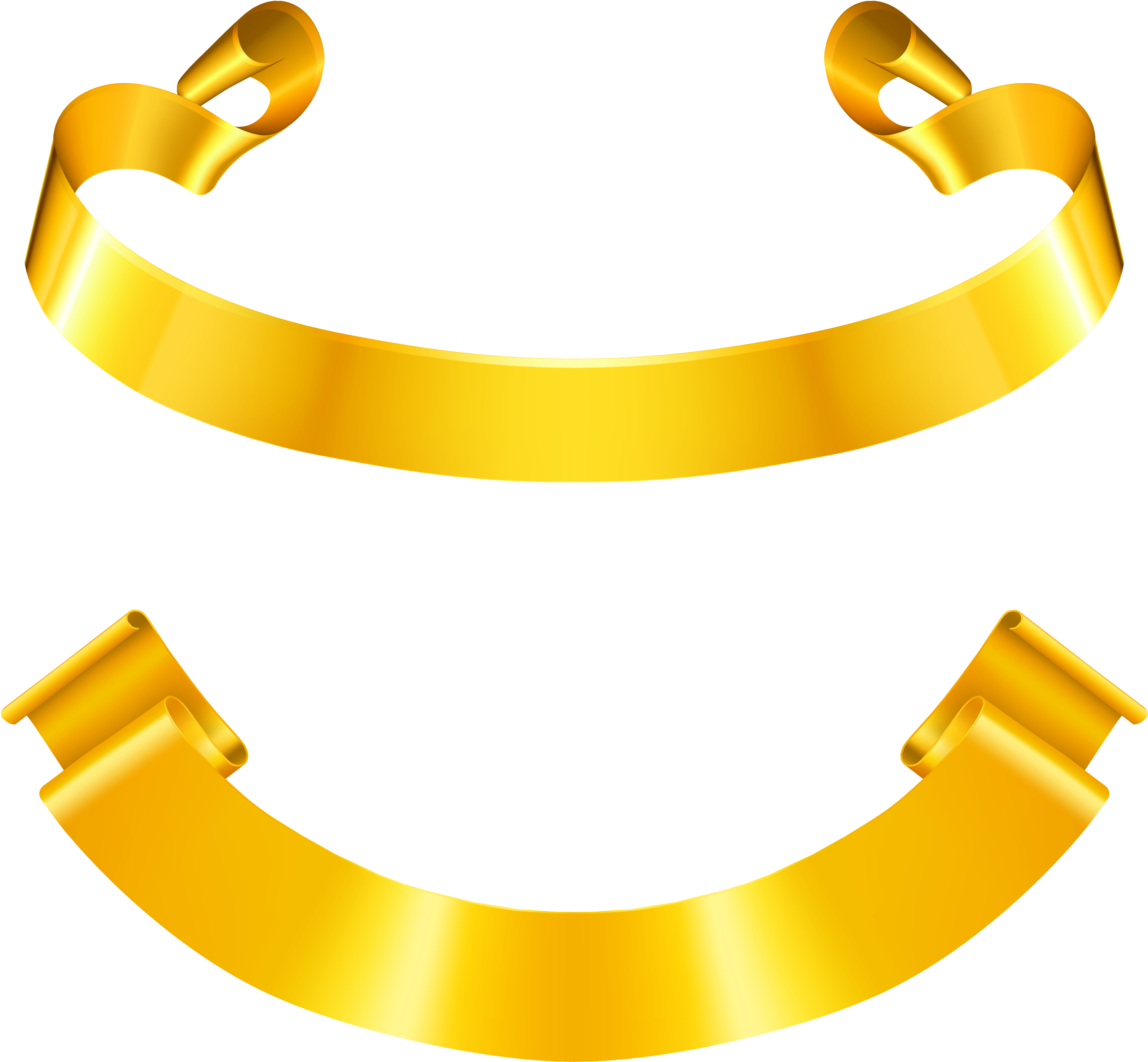 Gallery Ribbons And Banners Png - Vector Golden Banner (600x593), Png Download