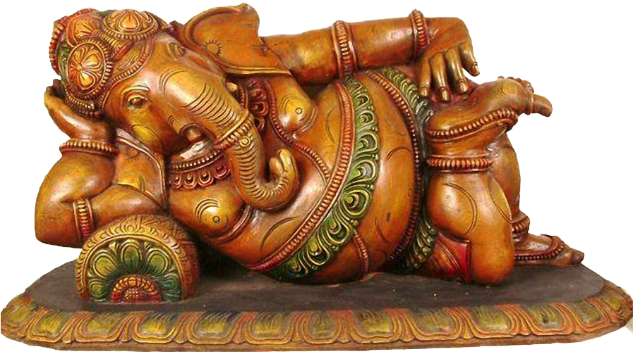 Ganesh-reclining - Download Wallpaper For Ganesh (896x520), Png Download