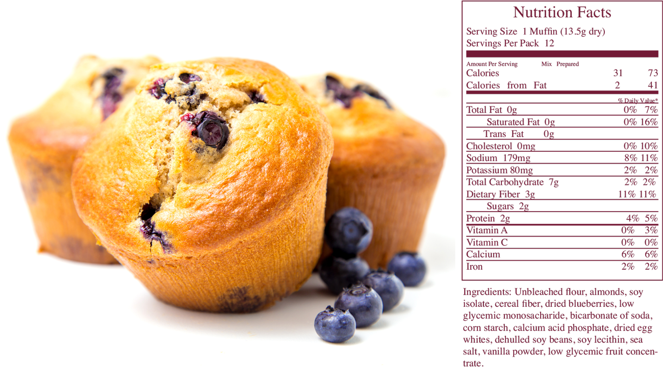 Blueberry Muffin Png Free Stock - Gluten Free Kitchen Self Raising Flour 500g (1300x724), Png Download